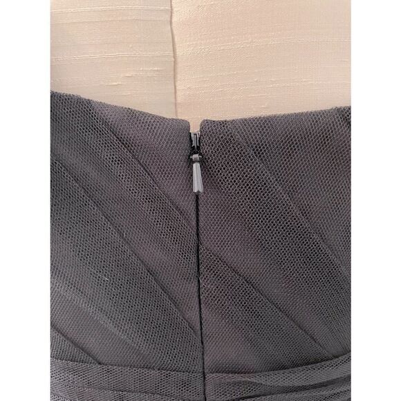 🆕 NWT Alfred Angelo One Shoulder Black Fit-n-Flare Dress Size 6 - Picture 6 of 9